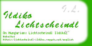 ildiko lichtscheindl business card
